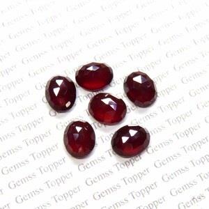 Red Garnet 8x10 mm Oval Rose Cut